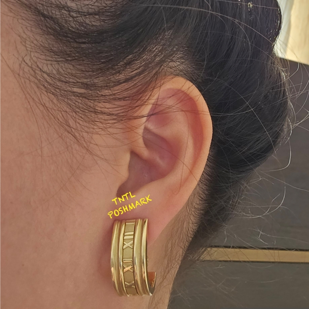Tiffany & Co. 18K Vintage Atlas Ear-clip Earrings.